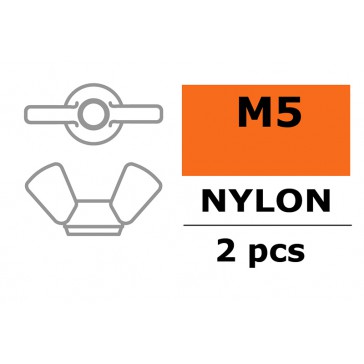 Ecrou papillon - M5 - Nylon (2pcs)