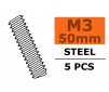 Tige filetée - M3X50 - Acier (5pcs)