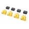 Connector XT-60L - w/ Cap Gold Plated - Male (4pcs)