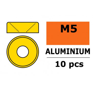 Rondelles aluminium pour vis M5 TC - DE:12mm - Or (10pcs)