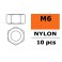 Hexagon Nut - M6 Nylon (10pcs)