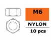 Hexagon Nut - M6 Nylon (10pcs)