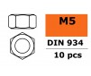 Zeskantmoer - M5 - Gegalvaniseerd staal (10st)