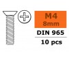 Verzonkenkopschroef - Philips - M4X8 - Gegalvaniseerd staal (10st)