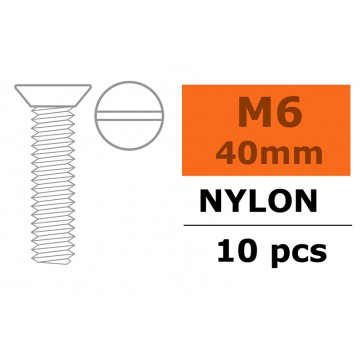 Verzonkenkopschroef - M6X40 - Nylon (5st)