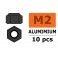 Ecrou aluminium autobloquant - M2 - Gun Metal (10pcs)