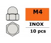 Closed Round Head Nut - M4 Inox (10pcs)