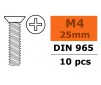 Verzonkenkopschroef - Philips - M4X25 - Gegalvaniseerd staal (10st)