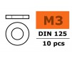 Washer M3 - Galvanized Steel (10pcs)