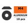 Rondelles aluminium pour vis M4 TB - DE:12mm - Gun Metal (10pcs)