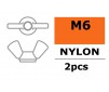 Vleugelmoer - M6 - Nylon (2st)