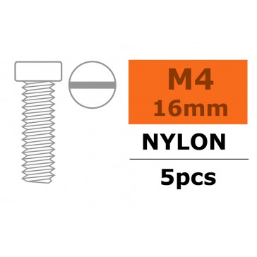 Cilinderkopschroef - M4X16 - Nylon (5st)