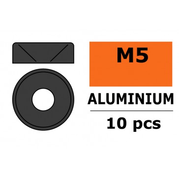 Rondelles aluminium pour vis M5 TC - DE:12mm - Gun Metal (10pcs)