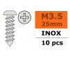 Self-tapping Pan Head Screw - 3,5X25mm Inox (10pcs)