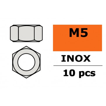 Zeskantmoer - M5 - Inox (10st)