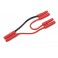 Power Y-kabel - Serieel - 4.0mm GoudConnector 14AWG Siliconen-kabel