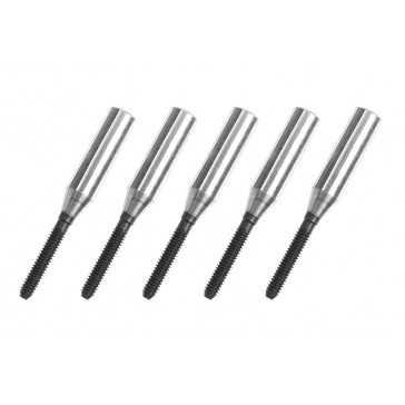 Embout de chape - Aluminium - M2 - Tige en carbone 3mm (5pcs)