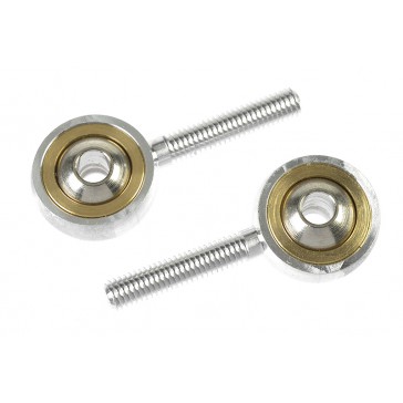 Chape à rotule en alu. - Filetage M3 - Boule pour vis M3 (2pcs)