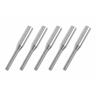 Embout de chape - Aluminium - M2.5 - Tige en carbone 3mm (5pcs)