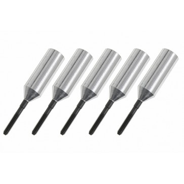 Embout de chape - Aluminium - M2 - Tige en carbone 6mm (5pcs)