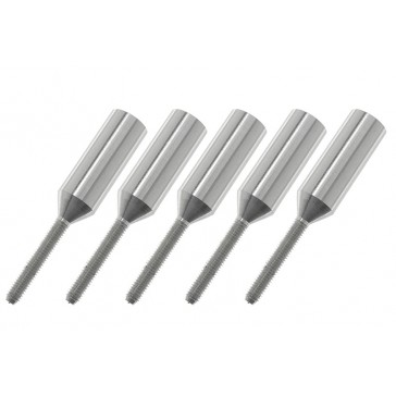 Embout de chape - Aluminium - M2.5 - Tige en carbone 6mm (5pcs)