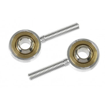 Chape à rotule en alu. - Filetage M3 - Boule pour vis M4 (2pcs)