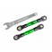 Camber links, rear (green-anodized) (2) (fits Drag Slash)