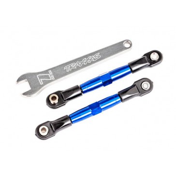 Camber links, front (blue-anodized) (2) (fits Drag Slash)