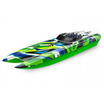 DISC.. DCB M41 Catamaran Race Boat TQi TSM, GREEN/BLUE