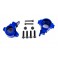 STEERING BLOCKS, 6061-T6 ALU. (BLUE-ANODIZED), (L /R)