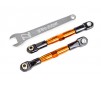 Camber links, front (orange-anodized) (2) (fits Drag Slash)