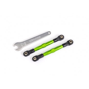 Toe links, front (green-anodized) (2) (fits Drag Slash)