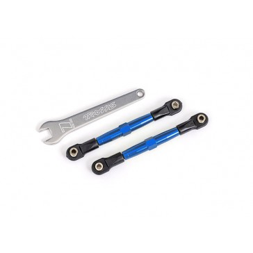 Toe links, front (blue-anodized) (2) (fits Drag Slash)