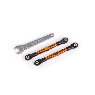 Toe links, front (orange-anodized) (2) (fits Drag Slash)