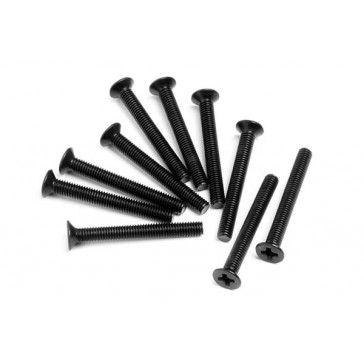 Flat Head Screw M3X26Mm (10Pcs)