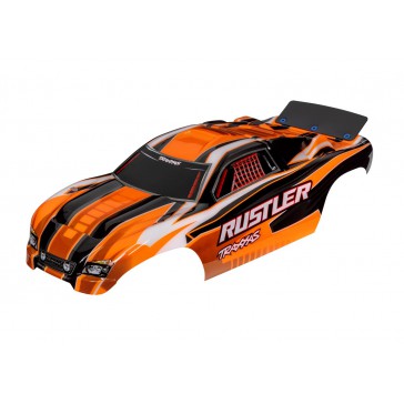 Body, Rustler (also fits Rustler VXL), orange (painted, decals applie