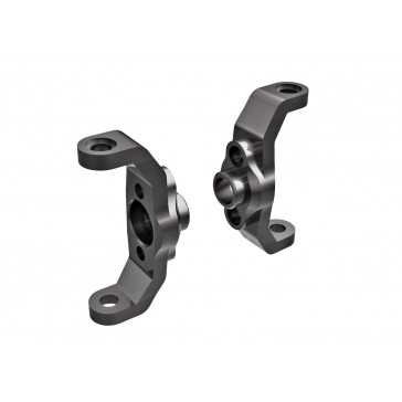 Caster blocks, 6061-T6 aluminum (dark titanium-anodized) (left & righ