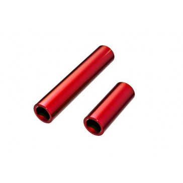 Driveshafts, center, female, 6061-T6 aluminum (red-anodized) (front &