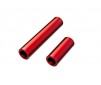 Driveshafts, center, female, 6061-T6 aluminum (red-anodized) (front &