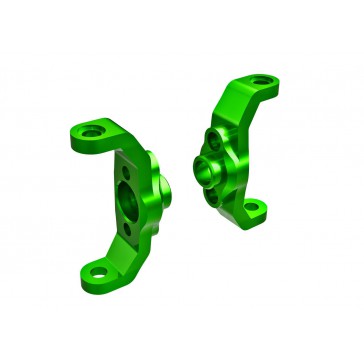 Caster blocks, 6061-T6 aluminum (green-anodized) (left & right)