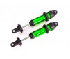 Shocks, GTX, medium (aluminum, green-anodized) (fully assembled w/o s