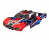 Body, Slash 4X4 (also fits Slash VXL & Slash 2WD), red & blue (painte