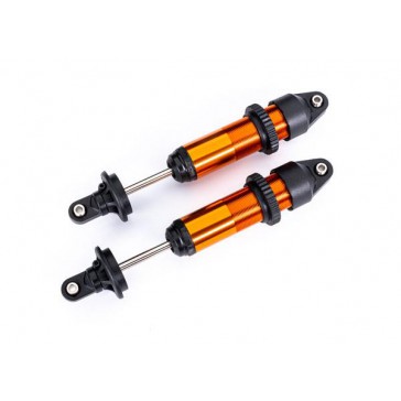 Shocks, GTX, medium (aluminum, orange-anodized) (fully assembled w/o