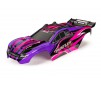 Body, Rustler 4X4, pink & purple/ window, grille, lights decal sheet