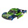 Body, Slash 4X4 (also fits Slash VXL & Slash 2WD), green & blue (pain