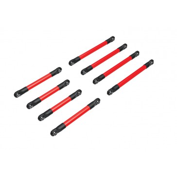 Suspension link set, 6061-T6 aluminum (red-anodized) (includes 5x53mm