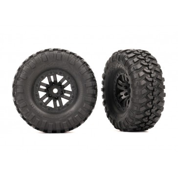 Tires & wheels, assembled (black 1.0 wheels, Canyon Trail 2.2x1.0 tir