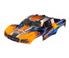 Body, Slash 4X4 (also fits Slash VXL & Slash 2WD), orange & blue (pai