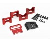 Mount, center differential carrier, 6061-T6 aluminum (red-anodized)