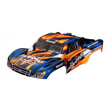 Body, Slash 2WD (also fits Slash VXL & Slash 4X4), orange & blue (pai